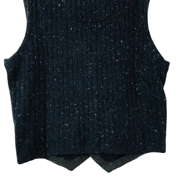 New! Joseph Abboud Black Label Wool Cashmere Sweater Knit Button Down Vest - Picture 7 of 11